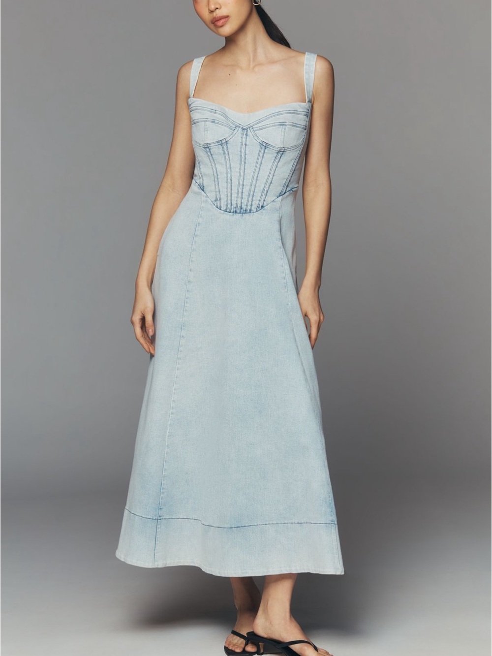 Anthropologie Bardot Lilah Denim Midi Dress - Size 2